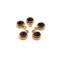 303 Stainless Steel, 18k Gold, Dark Red January Birthstone Rhinestone Charms, 8x6mm